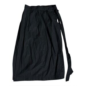 Horses Atelier Black Pleated Skirt w/ Waist Tie